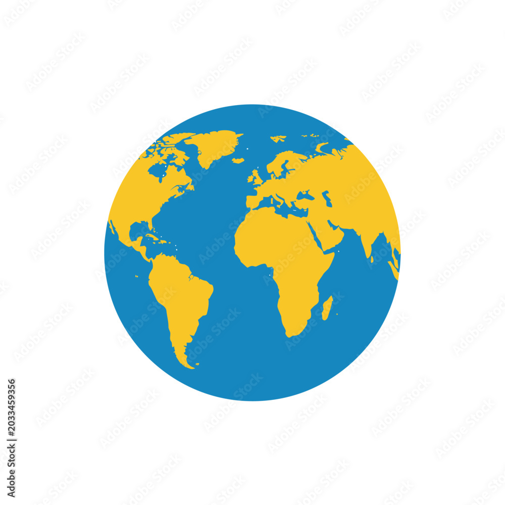 Fototapeta premium Globe Earth Planet World Map.