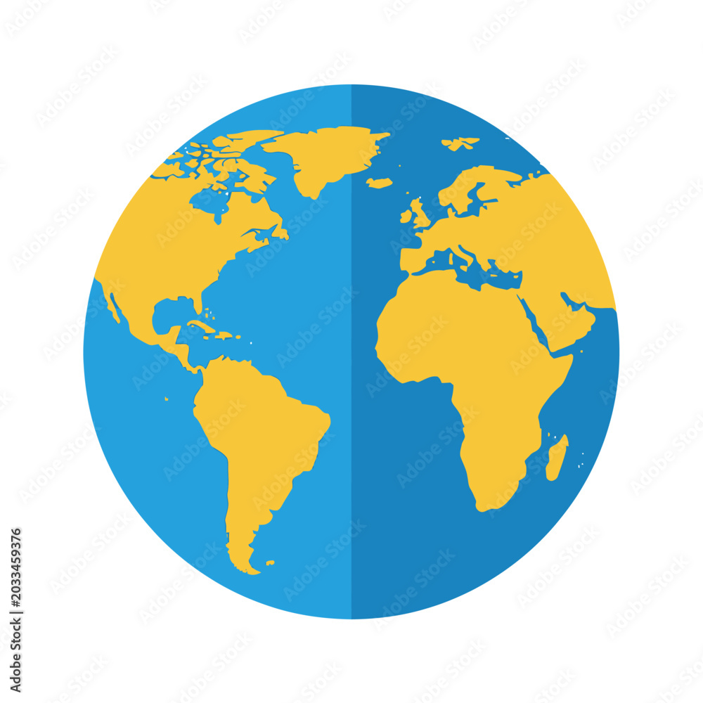 Fototapeta premium Globe Earth Planet World Map.
