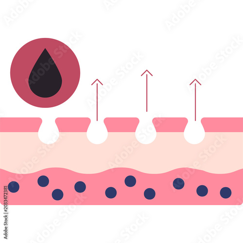 Fotografie Exfoliation Illustration