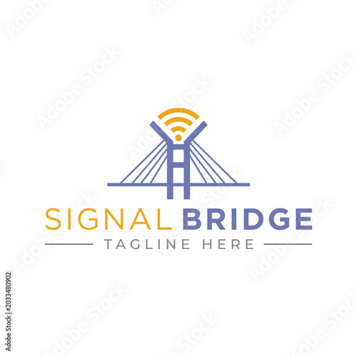 suspension bridge signal logo