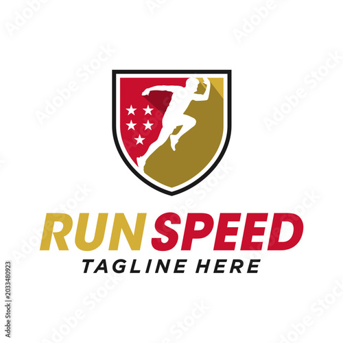 marathon running sports logo