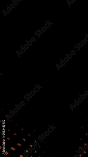 Abstract Golden Particle Tunnel Motion Background with Futuristic Spiral Depth and Digital Loop Animation, with copy space
