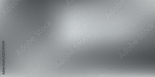 Canvas Print Metallic silver foil texture - shiny chrome background with reflective surface