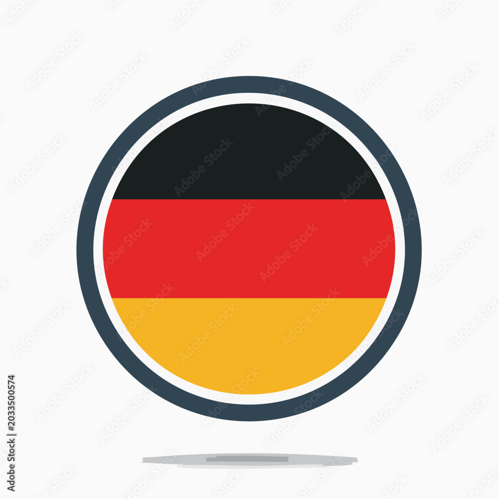 Obraz premium German Flag Circle Icon