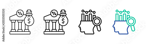 Foto Analytical Thinking Icon Collection Different Style Outline