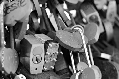 Photography Love Padlocks on Long Beach Waterfront