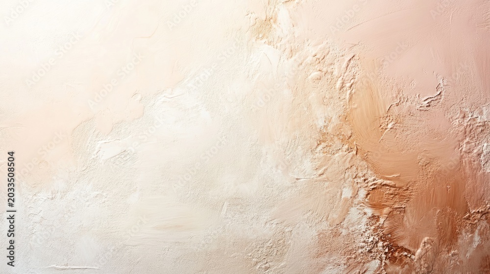 Fototapeta premium Abstract handmade plaster background with warm beige and blush undertones. generative ai
