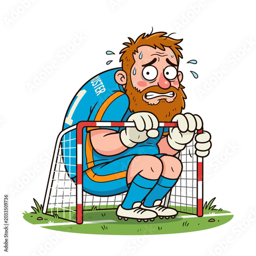 Soccer Goalkeeper in Blue Uniform.