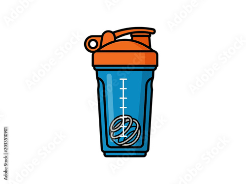 Shaker bottle for protein drink.