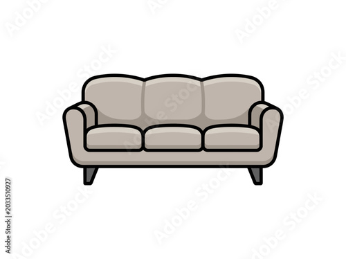 Modern three seater sofa furniture.