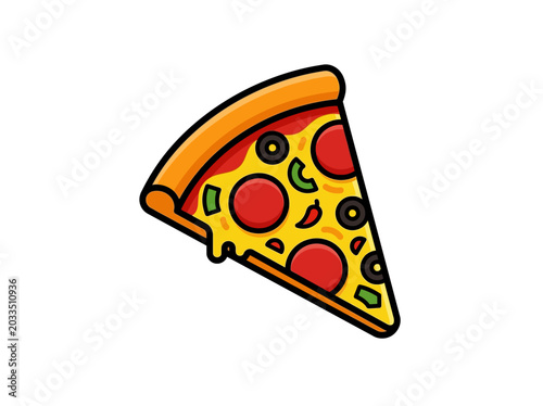A slice of pepperoni pizza.