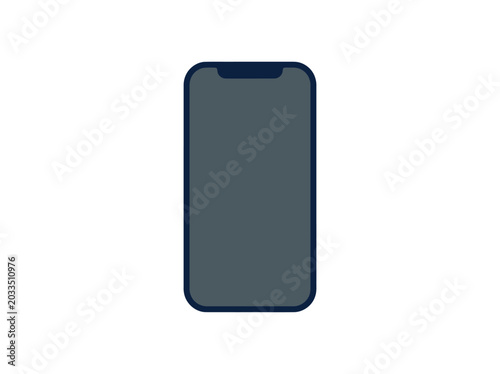 Smartphone device with dark screen.