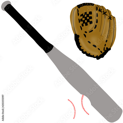 baseball bat and ball
