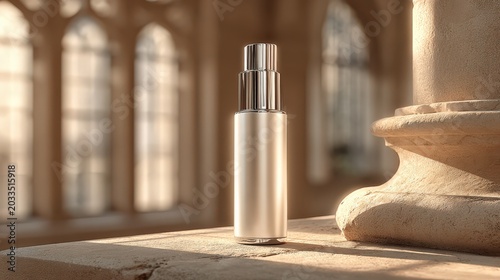 Luxury Cosmetic Bottle Product Photography on Stone