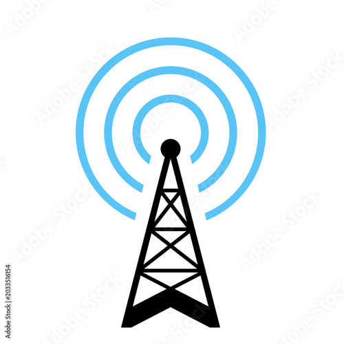 Tableau sur toile Radio Tower Broadcasting Communication Structure.