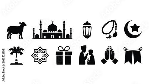 Foto Black and white cultural icons depicting religious symbols architecture and spir