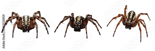 Tableau sur toile Spider macro, Araneus diadematus, garden orb-weaver cephalothorax structure, Ara