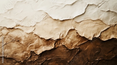 Minimal abstract clay texture with layered earthy browns and cream highlights. generative ai