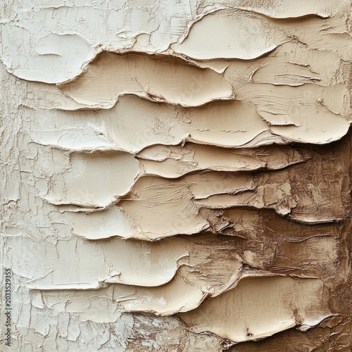 Minimal abstract clay texture with layered earthy browns and cream highlights. generative ai
