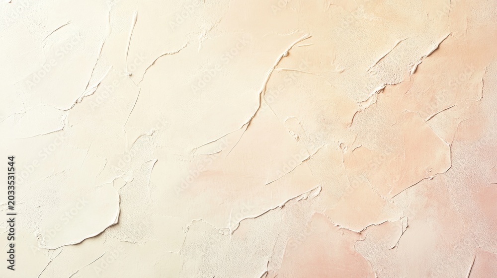 Fototapeta premium Minimal artistic background with rough plaster effect in warm ivory and muted peach tones generative ai
