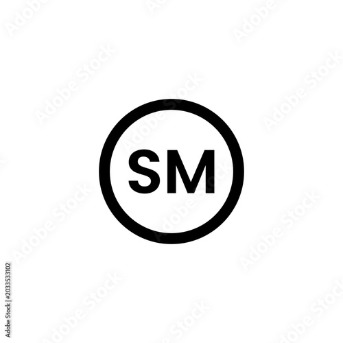 black trademark simple icon collection