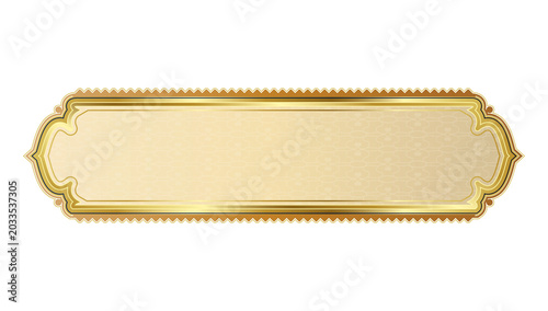 luxury golden arabic islamic banner title frame transparent background gold text box clipart