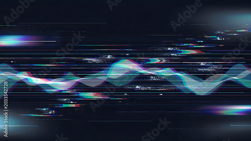 Abstract Glitch Signal Distortion Background