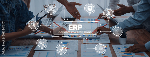 Фотография A dynamic business meeting showcasing collaboration on enterprise resource planning