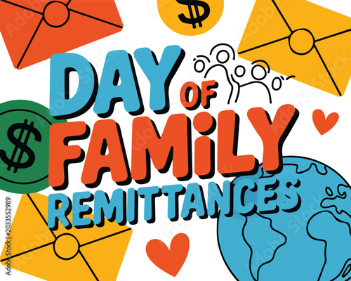 Foto DAY OF FAMILY REMITTANCES vector illustration isolated on white background