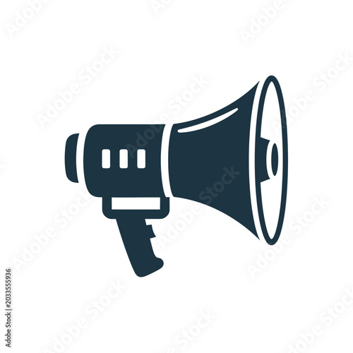 Schilderij op canvas Megaphone Announcement Icon Vector Illustration