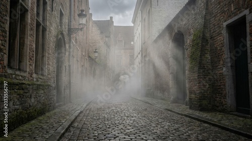 Mysterious Foggy Alleyway-(Gang Sempit Berkabut Misterius)