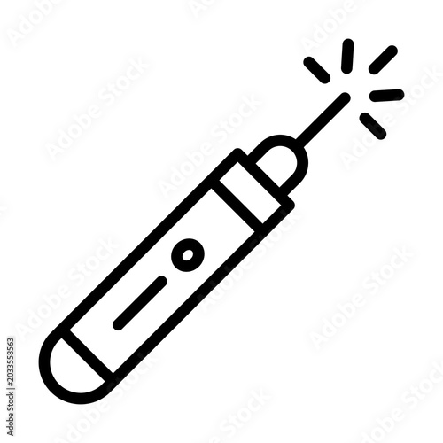 Laser Pointer Icon Isolated on White Background