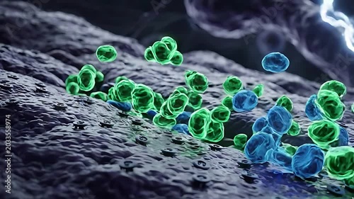  Neurotransmitter Release Synaptic Cleft Neural Communication Brain Medical Neuroscience 3D Stock Video