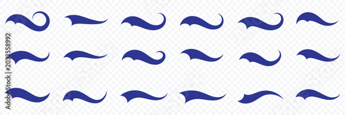 Obraz na plátne Swoosh and swash typography tails shape