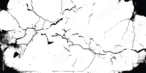 Foto Rough plaster wall damage graphic for post-apocalyptic themes