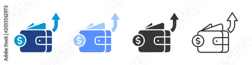 Photos EXPENSE icon set multiple style collection