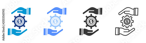 Foto SAVING icon set multiple style collection