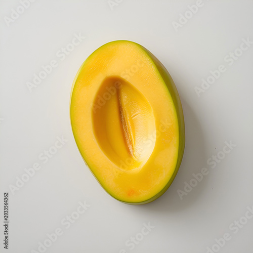 a yellow mango slice