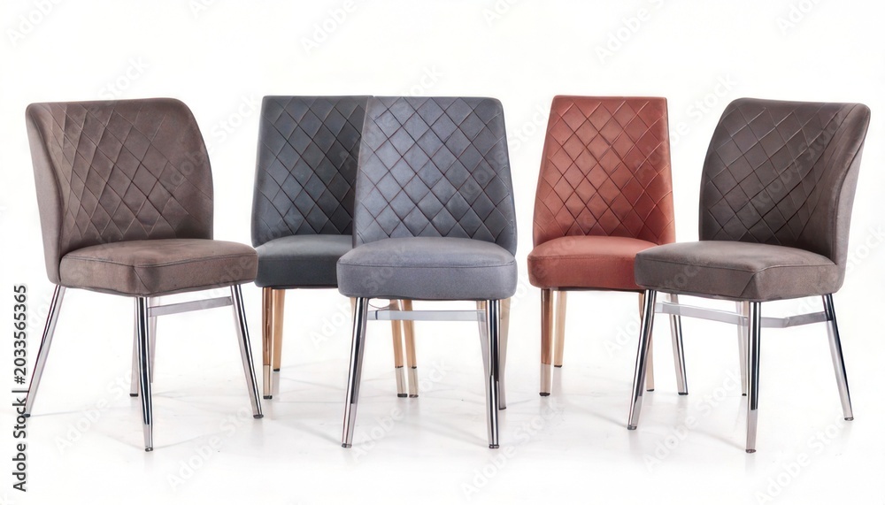 Obraz premium Stylish Dining Chairs - A Quartet of Comfort and Design.