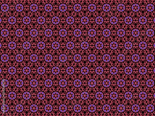 Foto Rich crimson and violet geometric pattern repeats seamlessly