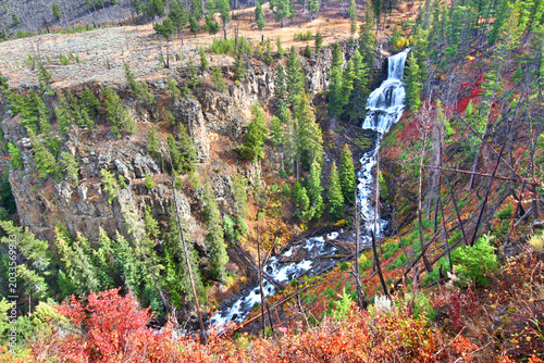 Canvastavla Undine Falls in Yellowstone National Park Wyoming
