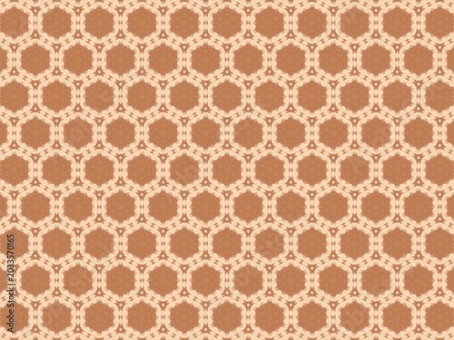 Schilderij op canvas Geometric pattern repeats with warm, earthy tones