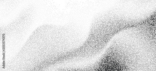 Foto Gradient halftone pattern with dense transparent dots creating abstract cloud shape on gray canvas