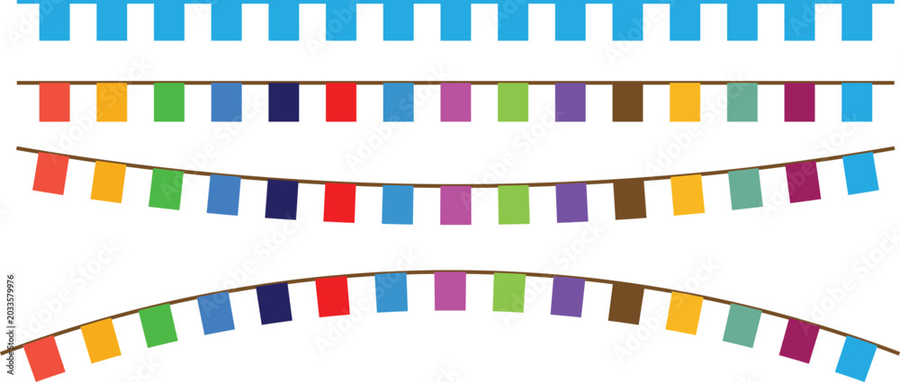 Obraz premium Colorful party banners on transparent background vector illustration