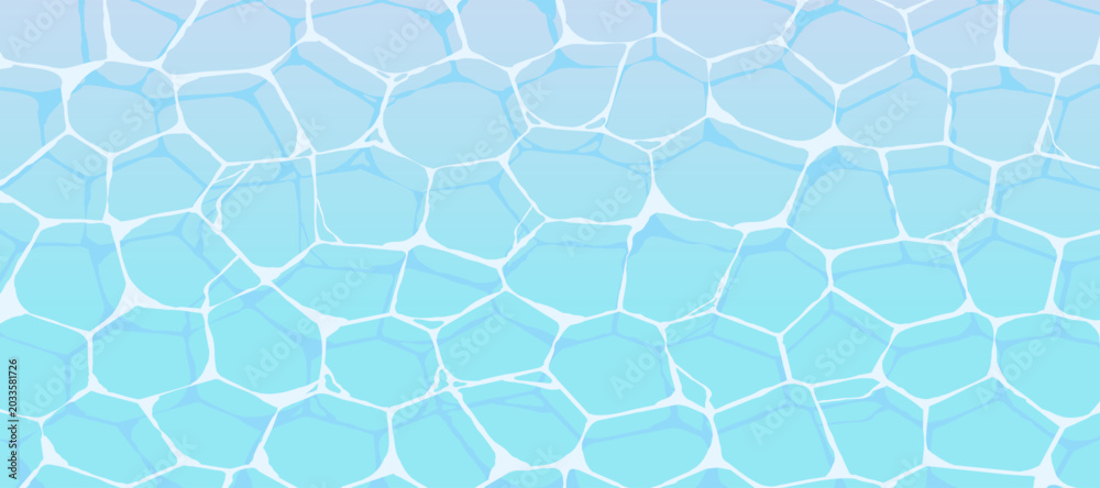 Fototapeta premium 水面のシルエットの背景イラスト 海 プール