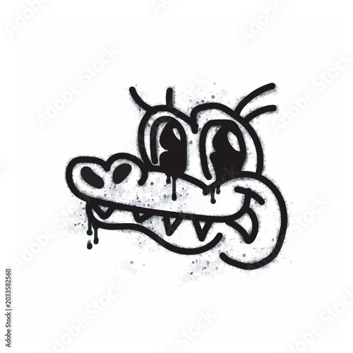 A spray-painted 