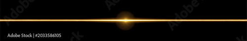glowing gold line isolated on black backgrround