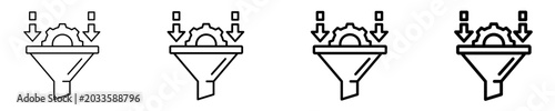 Bild auf Leinwand Data Filter Icon Set Different Style Collection