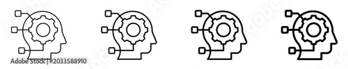 Ai Analytics Icon Set Different Style Collection