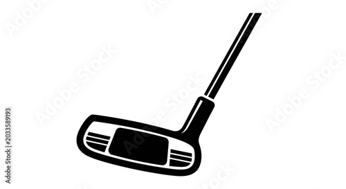 Photos Golf Club Silhouette - Black and White Vector Icon